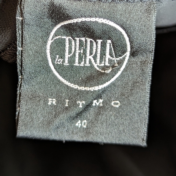 Vintage La Perla Ritmo Black Beaded Corset Gown 40 Made in Italy Elegant - Picture 10 of 14